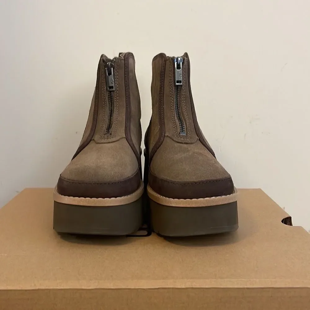 UGG Cityfunc Zip Boots Hickory USA Women Size 9.5/UK 7.5/EU 40.5